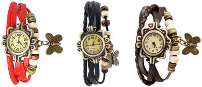

OpenDeal Stylish Leather Butterfly New Fashion BD0086 Watch - For Women