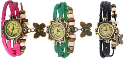 

OpenDeal Stylish Leather Butterfly New Fashion BD0054 Watch - For Women