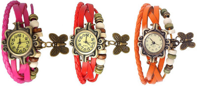

OpenDeal Stylish Leather Butterfly New Fashion BD0047 Watch - For Women
