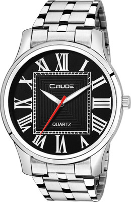 

Crude rg2015 stainless steel case steel chain metalic finish white dial all occasion perfect Watch - For Men