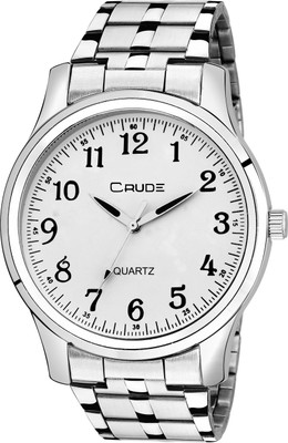 Crude rg2012 white dial steel case metalic finish chain all occasion perfect Watch - For Men