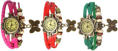 

OpenDeal Stylish Leather Butterfly New Fashion BD0046 Watch - For Women