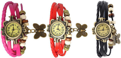 

OpenDeal Stylish Leather Butterfly New Fashion BD0048 Watch - For Women