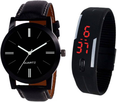 

LEBENSZEIT New Black Analouge And Digital Watch for Man & Women Watch - For Boys & Girls