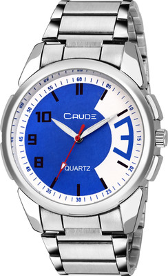 

Crude rg2008 blue white dial steel case steel chain metalic finish all occasion perfect Watch - For Men