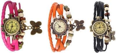 

OpenDeal Stylish Leather Butterfly New Fashion BD0059 Watch - For Women