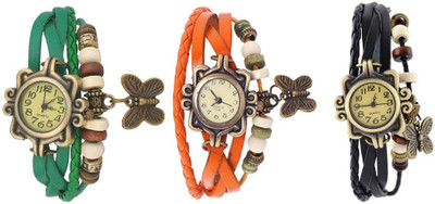 

OpenDeal Stylish Leather Butterfly New Fashion BD0095 Watch - For Women