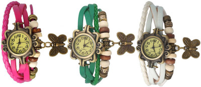 

OpenDeal Stylish Leather Butterfly New Fashion BD0057 Watch - For Women