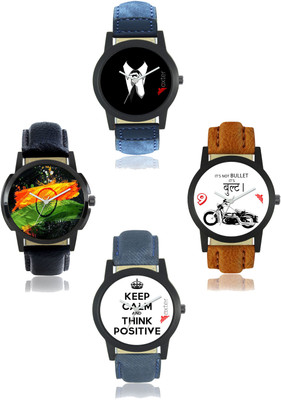 E-Smart JF403-404-405-406 Combo Analogue Watch for Men and Boys (Pack Of 4) Watch - For Men