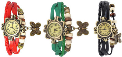 

OpenDeal Stylish Leather Butterfly New Fashion BD0075 Watch - For Women