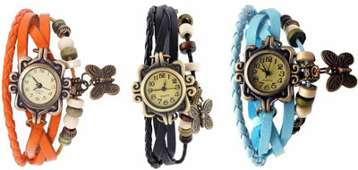 

OpenDeal Stylish Leather Butterfly New Fashion BD0113 Watch - For Women