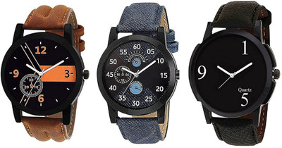 

HN Enterprise 2018 New Styalsih Atrractive Combo3 Analogue Watch - For Men