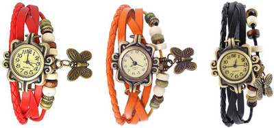 

OpenDeal Stylish Leather Butterfly New Fashion BD0080 Watch - For Women