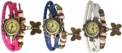 OpenDeal Stylish Leather Butterfly New Fashion BD0069 Watch - For Women