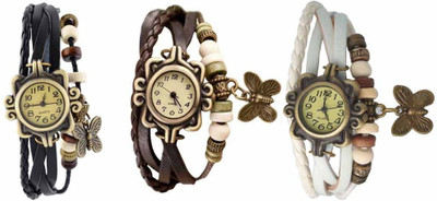 OpenDeal Stylish Leather Butterfly New Fashion BD0123 Watch - For Women