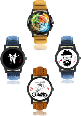 

E-Smart JF402-403-406-407 Combo Analogue Watch for Men and Boys (Pack Of 4) Watch - For Men