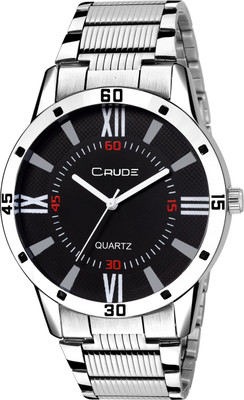 

Crude rg2004 stainless steel case black dial all occasion awesome look Watch - For Men