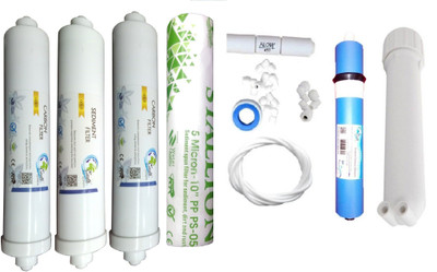 

Earth Ro System 1 Year earth100 gpd membrane and RO service Kit with Inline set Solid Filter Cartridge(0.01, Pack of 10)