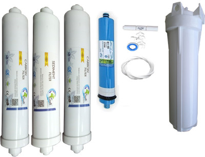 

Earth Ro System 1 Year hitech membrane with Inline set Solid Filter Cartridge(0.01, Pack of 9)