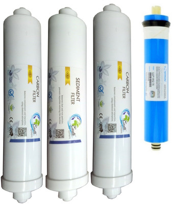 

Earth Ro System 1 Year RO service Kit,vontron with Inline set Solid Filter Cartridge(0.01, Pack of 4)