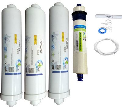 

Earth Ro System 1 Year RO service Kit,Multipro membrane with Inline set Solid Filter Cartridge(0.01, Pack of 8)