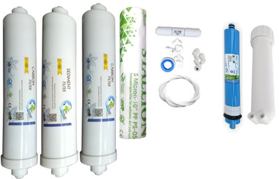 

Earth Ro System 1 Year hitech membrane and RO service Kit with Inline set Solid Filter Cartridge(0.01, Pack of 10)