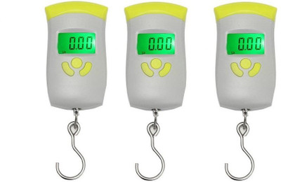 

MANOGYAM Portable Handheld 50 Kg Electronic Led Travel Luggage Weighing Scale(SET OF 3) Weighing Scale(Multicolor)