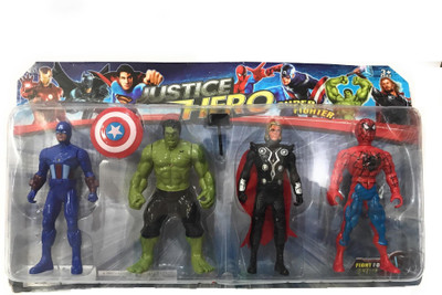 piggie Justice League Action Toys Set of 4(Multicolor)