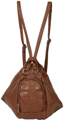 

MultiZone 2 in 1 Handbag Convertible Shoulder Sling Office College Bag 7 L Backpack(Brown)