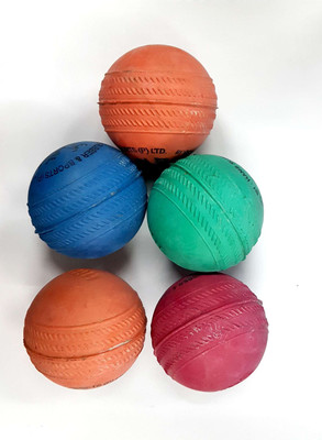 Lifecolor MAST... Rubber ball for kids to play at home Cricket Rubber Ball - Size: 4(Pack of 5, Multicolor)