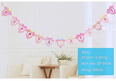 

AMFIN Happy Birthday Banner With Name For Girls Birthday Party/ birthday party decoration Banner(127 ft, Pack of 1)