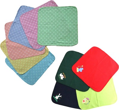 

ANNAPURNA SALES Cotton 240 GSM Face Towel Set(Pack of 10, Multicolor)