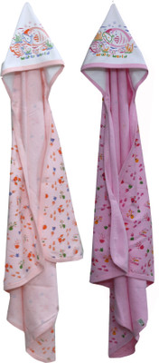 

ANNAPURNA SALES Cotton 240 GSM Bath Towel Set(Pack of 2, Multicolor), Peach;pink