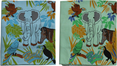 

ANNAPURNA SALES Cotton 240 GSM Bath Towel Set(Pack of 2, Multicolor), Blue;green
