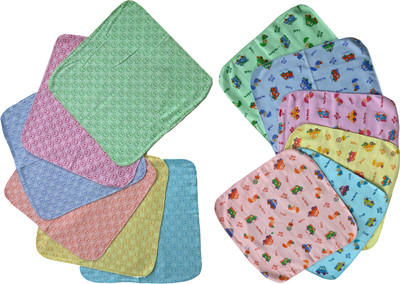 

ANNAPURNA SALES Cotton 240 GSM Face Towel Set(Pack of 12, Multicolor)