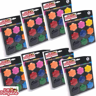 

Lill Pumpkins Li'll Pumpkins Kanjak Special Flower crayons Set of 8 pack Eraser Bath Toy(Multicolor)
