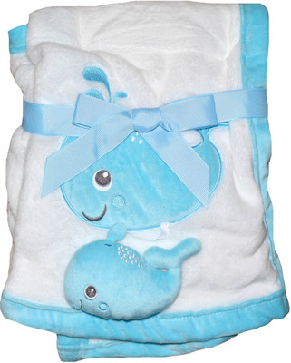 Baby Bucket Cartoon  Crib Baby Blanket(Fur, Blue