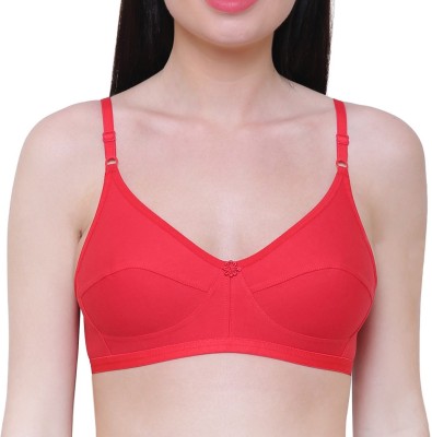 INNER TOUCH Red Casual Women Full Coverage Non Padded Bra(Red)