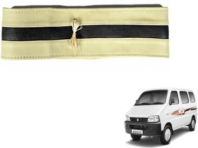 MOCKHE Hand Stiched Steering Cover For Maruti Eeco(Beige, Black, Leatherite)