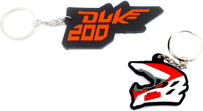 ShopTop KTM Combo Rubber keychain ( KTM200 logo and Helmet) Key Chain(Multicolor) available at flipkart for Rs.142