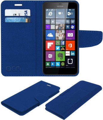 ACM Flip Cover for Microsoft Lumia 640 Xl Lte Dual Sim(Blue, Cases with Holder, Pack of: 1)