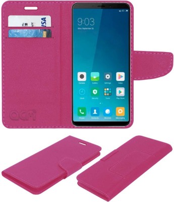 ACM Flip Cover for Mi Redmi Note 5(Pink, Cases with Holder, Pack of: 1)