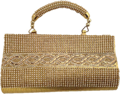 

Dholakiya Casual Gold Clutch