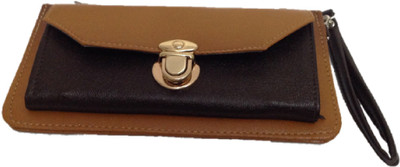 

Dholakiya Casual Brown Clutch