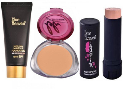 

Blue Heaven xpression makeup stick-Fair Glow 05, Makeup foundation And compact personal Combo of Three Concealer(beige cream, 21 ml)
