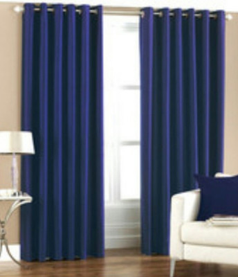 

Akshya 275 cm (9 ft) Polyester Long Door Curtain (Pack Of 2)(Plain, Blue)