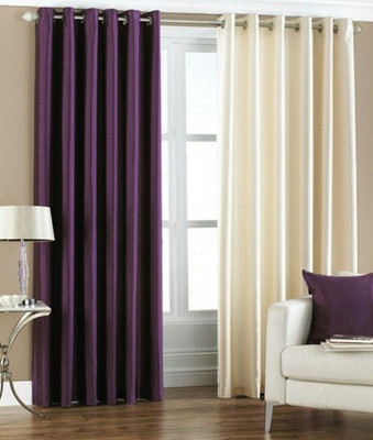 

Akshya 213 cm (7 ft) Polyester Door Curtain (Pack Of 2)(Plain, Lavender)