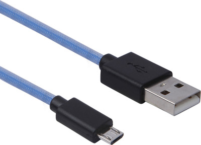 TrUST 2.4 Amp. Quick Charging Nylon-Braided Micro USB 1 m Micro USB Cable(Compatible with Tablets, Computer, Mobiles, Blue, One Cable) TrUST 2.4 Amp. Quick Charging Nylon-Braided Micro USB 1 m Micro USB Cable(Compatible with Tablets, Computer, Mobiles, Blue, One Cable)