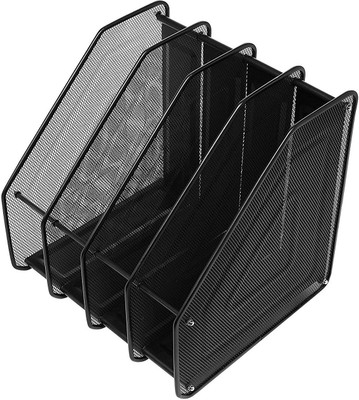 

Di Grazia 4 Compartments Metal Mesh desk_organizer(Black)