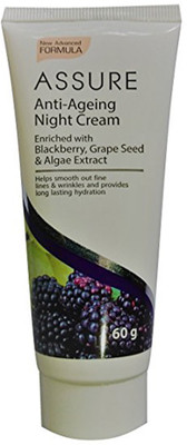 

Assure Anti-Ageing Night Cream with Blackberry, Grape Seed & Algae Extract(60 g)